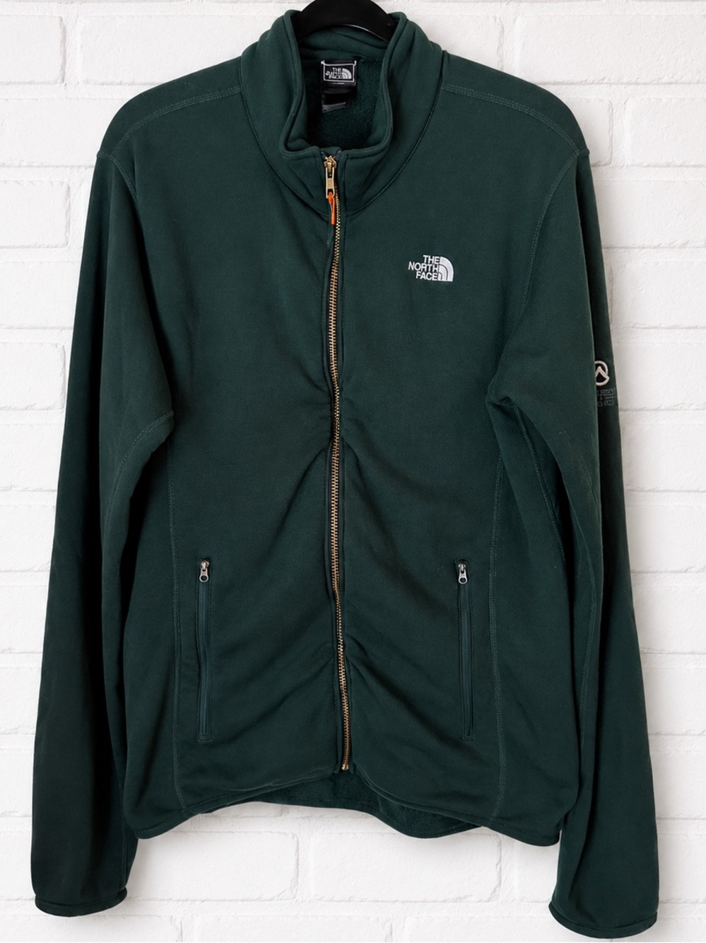 The North Face Summit Series Polartec Full Zip Fleece Jacket Green Men’s LG